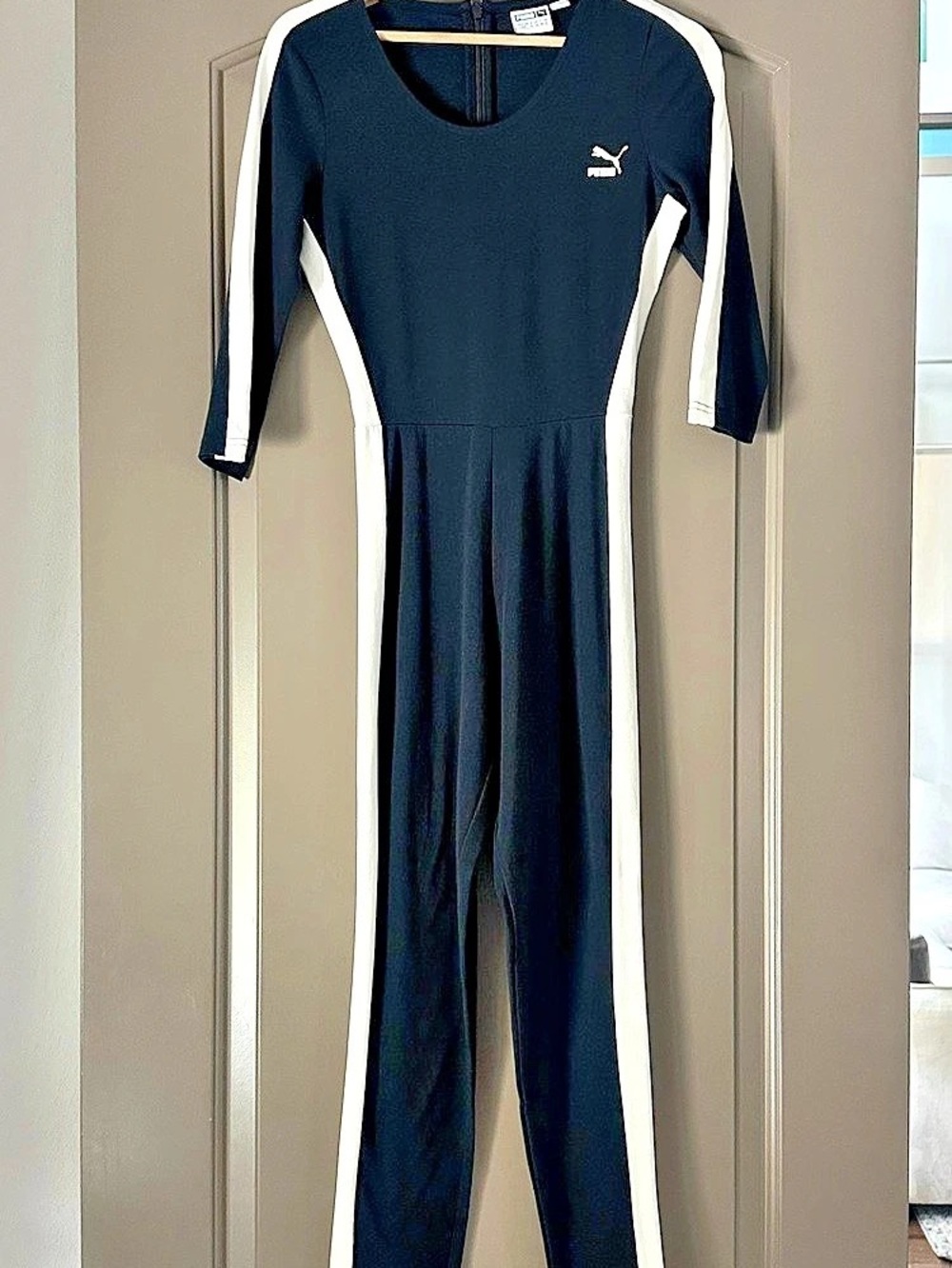 Puma Women's T7 Jumpsuit Black & Cream